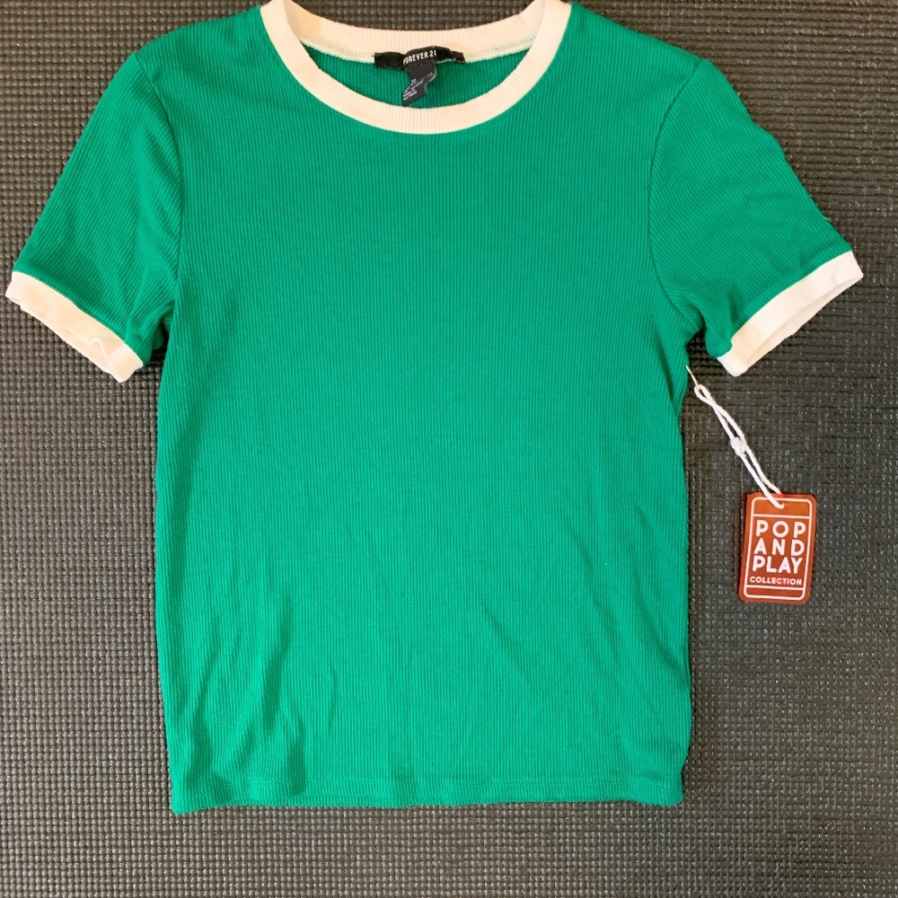 Green Crop top
